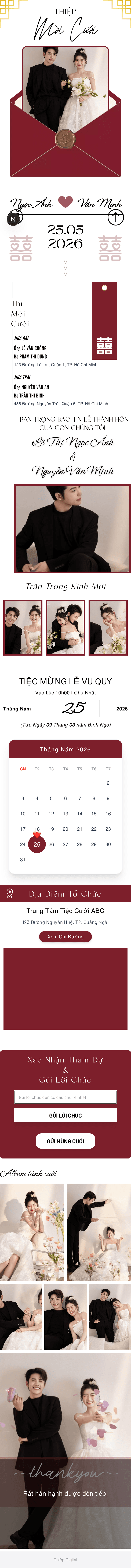 Thiệp Cưới Song Hỷ